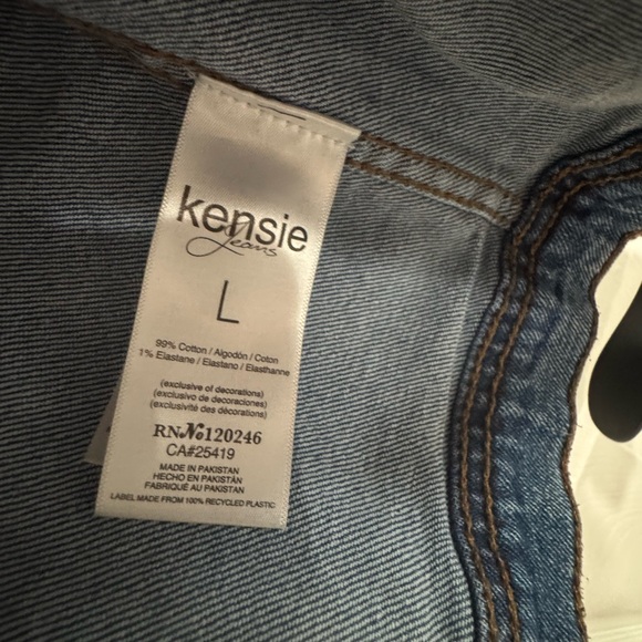 Kensie Classic Denim Jacket – Size L - Picture 4 of 5